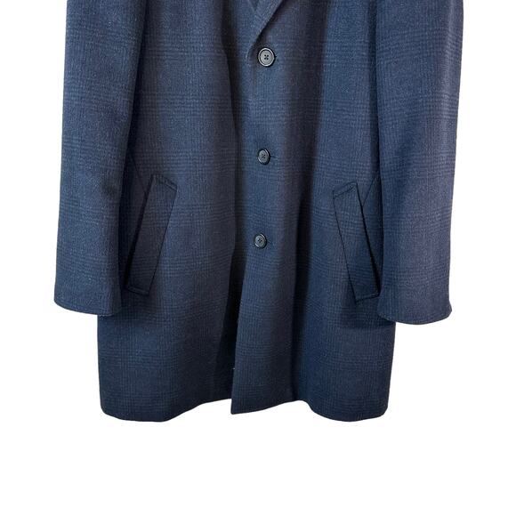 HART SCHAFFNER MARX Men's Wool Blend Coat Jacket Blue Size 40R with Flaw - Picture 4 of 10